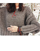 swetry damskie  Brązowy sweter handmade moher z wełną 8