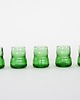 szklanki i kieliszki Komplet zielonych szklanek, włoski design, lata 70, produkcja: Włochy 1