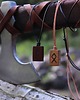 biżuteria męska Naszyjnik z runą Wikingów-  amulet runiczny z drewna 1