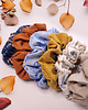 gumki do włosów Lniane wzorzyste SCRUNCHIE 4