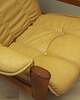 fotele Fotel skórzany żółty, duński design, lata 60, produkcja: Dania 7