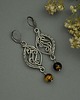 kolczyki wire wrapping Kolczyki z tygrysim okiem wire wrapping tygrysie oko 1