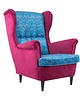 fotele Fotel uszak Pacha we wzory, kolorowy, patchwork, welurowy 1