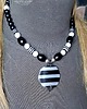 korale Czarno-biały oryginalny naszyjnik mix w stylu boho handmade prezent 8