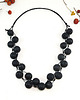korale LaWinowo naszyjnik z kulami czarnej lawy 2