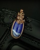 wisiory Wisiorek z niebieskim agatem  wire wrapping 9