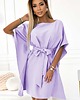 sukienki mini damskie 287-29 SOFIA Kobieca sukienka motyl z wiązaniem w pasie - wrzos 2