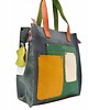 torby na ramię Torebka damska shopper, pojemna, skórzana ze skrawków kolorowa OLIVKA 1