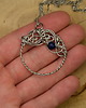 wisiory Wisiorek lapis lazuli koło kółko wire wrapping 4