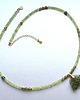 złote naszyjniki Choker z mołdawitem, oliwinem, tsaworytem, jadeitem 3