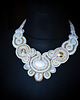 Biżuteria ślubna Elegancki  naszyjnik soutache 3