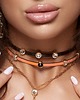 chokery Choker ze skóry Savage Leather - pomarańczowy 1