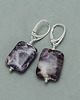 kolczyki z kamieniami Klasyczne, duże, fioletowe kolczyki z ametystem, srebro 925 3