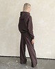 komplety damskie Aba komplet oversized kangurka i szerokie spodnie wide leg Chocolate 4