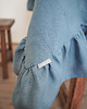 obrusy i serwetki Lniany obrus z falbanką DUSTY BLUE 1
