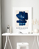 plakaty Plakat Soulages Composition en bleu 3
