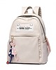 plecaki JUST STAR Modny plecak z kocimi zawieszkami Ecru 1