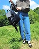 plecaki "Nakama" Plecak czarny / aksamit z ekoskórą 4