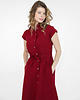sukienki midi damskie Lniana Sukienka MARIGOLD red wine 3