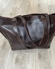 torby na ramię Ciemno-brązowa torba ze skóry Shopperka. 1