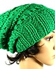 czapki damskie Czapka zielona luźna długa hipster beanie 2