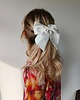 spinki i klamry do włosów Kokarda spinka klamra jedwabna white lotus 100% jedwabna 22 momme 2