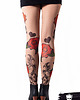 legginsy Legginsy cieliste z tatuażem Tribal & Roses 3