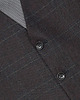 marynarki męskie Kamizelka w kratę monreale bordowa slim fit 56 3