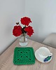 podkładki do kuchni Podkładka szydełkowa pod kubki ze sznurka 16cmx16cm 5