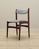 krzesła Komplet czterech krzeseł mahoniowych, duński design, lata 70, produkcja: Dania 7