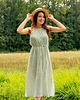 sukienki midi damskie Romantyczna Sukienka, 100% Bawełna, Podwójna Gaza Muślinowa, Styl Boho Countr 3