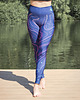 legginsy Sportowe legginsy damskie z wysokim stanem POZIOMICE granatowe XS 1