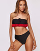 stroje kąpielowe i kostiumy kąpielowe damskie LAURA FLOWER Black Bikini Z Kwiatami Komplet 5