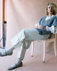 swetry damskie  100% Merino sweter kamizelka na drutach 4