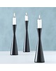 świeczniki i świece Świecznik Metalowy 3 szt. Komplet Świeczników Black 1