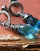 kolczyki wire wrapping kryształy  na małych kółkach 1