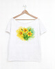 t-shirt damskie Trzy żonkile w akwareli Biały Oversize 1