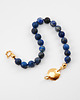 bransoletki z kamieni naturalnych Bransoletka z lapis lazuli i złoconym medalionem 1