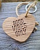 breloki Brelok serce z drewna, good vibes only 4