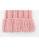 czapki damskie Czapka  beanie z wełną pudrowy róż 1