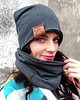 czapki damskie Cienka czapka unisex przejściowa grafitowa 3