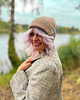 czapki damskie Czapka beanie z bawełny logo kolorowe Beżowa 5