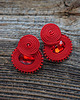 kolczyki soutache Czerwone kolczyki soutache 1