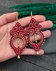 kolczyki soutache Kolczyki sutasz bordowe lekkie wiszące eleganckie koła handmade Paloma 1