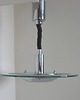 lampy wiszące Lampa wisząca Helestra Niemcy lata 70. Chrom i szkło Vintage design 1