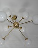 lampy wiszące Żyrandol Sputnik lata 60. Mosiądz i szkło 8x E14 Vintage 5