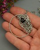 wisiory Wisiorek obsydian złocisty koło kółko wire wrapping 3