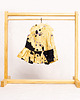 lalki Sukienka lniana dla laki boho 37 cm łaciata żółta 1