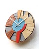 zegary Drewniany Zegar Ścienny  Duży Geometryczny  /48cm  - Cichy Mechanizm 7