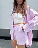 koszule damskie  Koszula Calm oversize pastel pink stripes 5